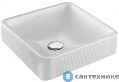 картинка Раковина на столешницу Jacob Delafon VOX EVG102-PT3 с переливом /40х40/ (лозоплетение)