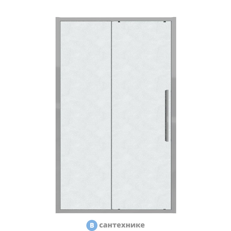 Дверь в нишу Grossman Cosmo 100.K33.02.110.10.02 (110*195) хром, стекло шиншилла