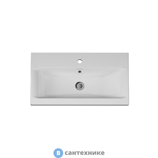 Раковина AM.PM GEM M90WCC0752WG мебельная, 75 см, встроенная, белый, глянец