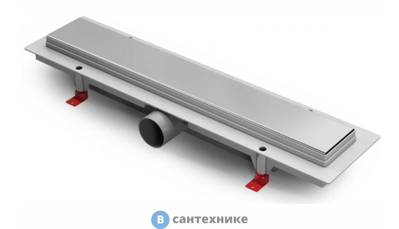 Водоотводящий пластиковый желоб AZARIO D40 (боковой слив) с решеткой Klasik 550 мм (AZ-CH 550 K)