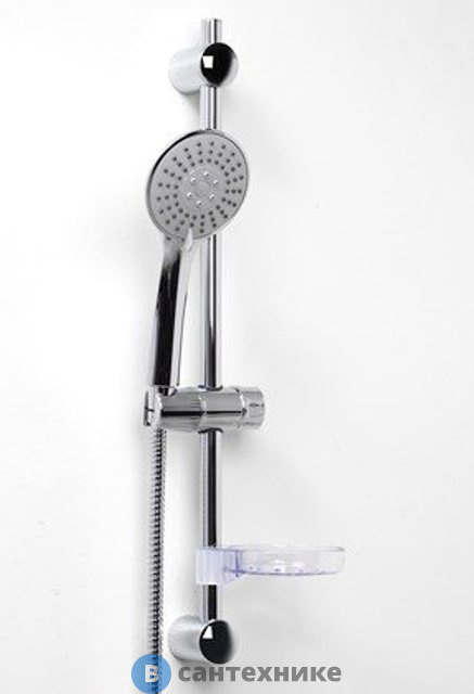 Душевой гарнитур WasserKRAFT A005 56,5 см нержавеющая сталь, хромоникелевое покрытие