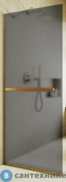 картинка Душевая перегородка в профиле MaybahGlass 1950*790 Стекло 8 мм Графит матовый +Полотенцесушитель (MGD-730-3у)