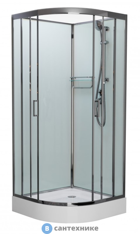 Душевая кабина Frank F400 М Brilliant б/к (без крыши) низкий поддон матовое стекло