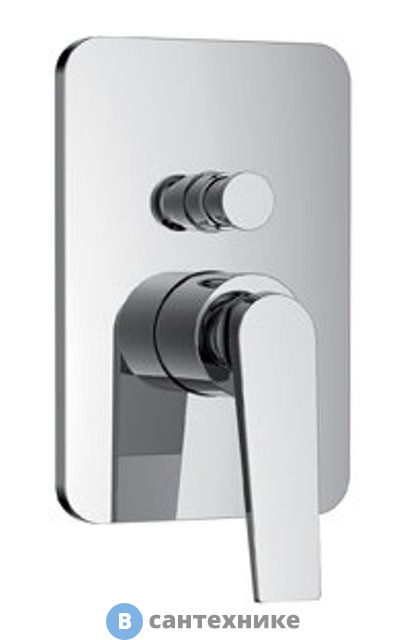 Смеситель Cezares BADEN-F-VDIM-01 встраиваемый однорычажный для душа с переключателем, хром