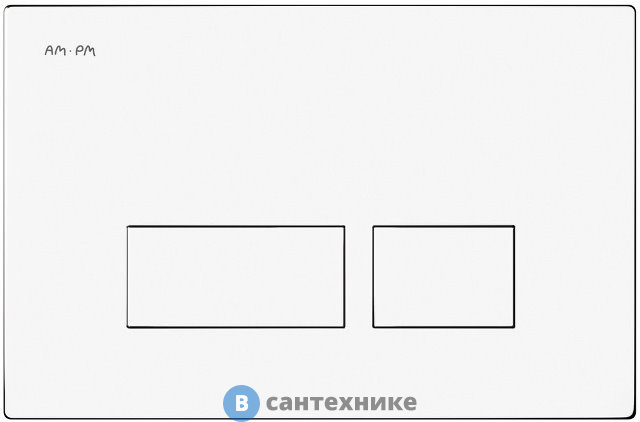 Кнопка смыва AM.PM Pro S I047001 пневматическая, пластик, белый