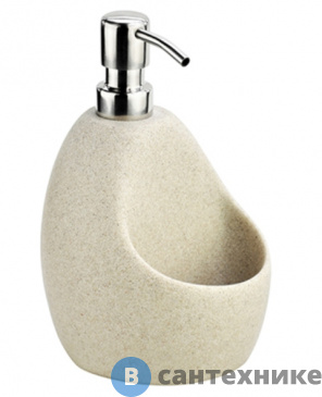 картинка Дозатор с емкостью для губки WasserKRAFT K-8099, 480 ml хромоникелевое покрытие, полирезин, нержавеющая сталь