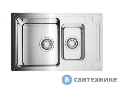 картинка Кухонная мойка OMOIKIRI Mizu 78-2-IN унив./нерж.сталь (4973731)