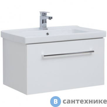 картинка Тумба под раковину Dreja BIG INN 80 белый глянец (77.0203W)