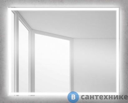 картинка Зеркало BelBagno SPC-GRT-1000-600-LED-BTN с встроенным светильником и кнопочным выключателем 1000x30x600