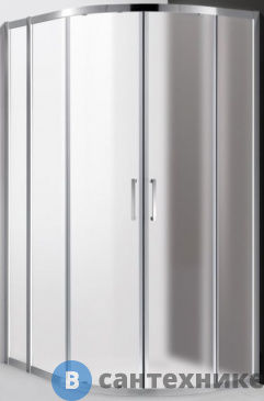 картинка Душевой уголок Cezares MOLVENO-RH-2-100/80-P-Cr (1000x800x1900) без поддона