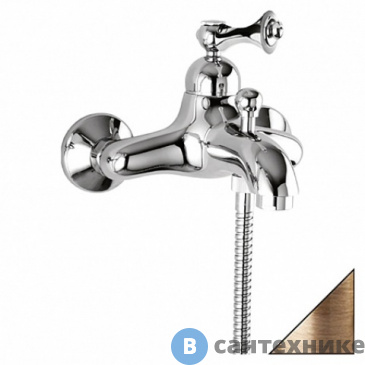 картинка Смеситель Cezares MARGOT-VM-02-M для ванны и душа бронза, ручка бронза