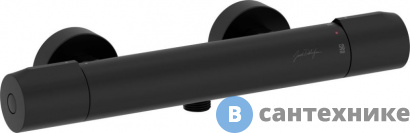 картинка Смеситель Jacob Delafon METRO E24394-BL для душа с термостатом, матовый чёрный