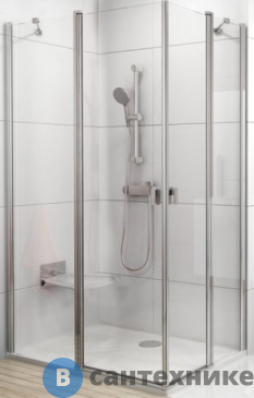 картинка Душевое ограждение Ravak Chrome CRV2-100 блестящий Transparent (1QVA0C00Z1)