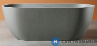 картинка Ванна ABBER Frankfurt AM9941MLG 170*75 из искусственного камня, светло-серая матовая