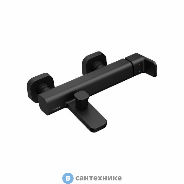 Смеситель Ravak 10° FREE TD F 022.20/150 для ванны, чёрный (X070152)