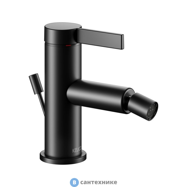 Смеситель Keuco IXMO PURE 59509371000 однорычажный для биде, с гарнитурой, чёрный матовый
