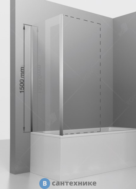 Боковая панель RGW Z-052 80*150 хром/прозрачное/6 мм (SC-41;42) (35225208-11)