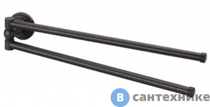 картинка Держатель полотенец WasserKRAFT Isar K-7331 рога металл,  покрытие "темная бронза"