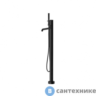 картинка Смеситель Gattoni CIRCLE TWO для ванны напольный 994 мм, с встроенной частью, NERO OPACO (9108/91NO)