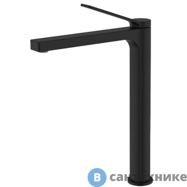 картинка Смеситель AZARIO VISE AZ-VQQ168R30PA высокий для раковины без донного клапана, черный