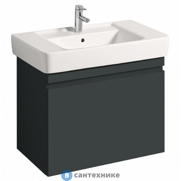 Тумба под раковину Geberit 869851000 RENOVA NR.1 PLAN /77,6х58,6х43,8/ (темно-серый матовый)