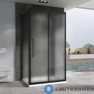 картинка Душевой уголок ABBER Schwarzer Diamant AG30140BMH-S100BM-S100BM