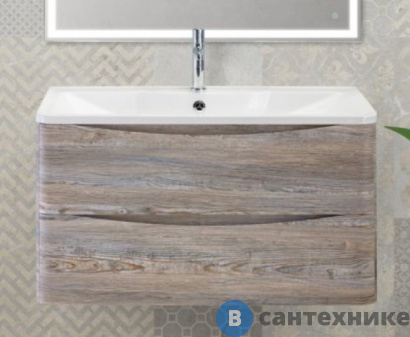 картинка Тумба под раковину BelBagno 80 см ACQUA-800-2C-SO-PS подвесная с двумя выкатными ящиками, Pino Scania