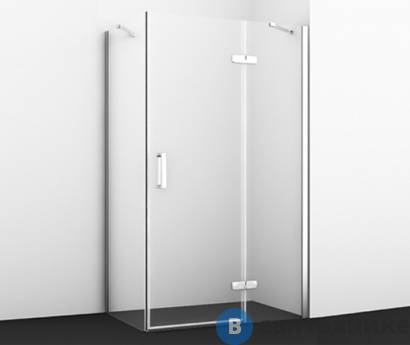 картинка Душевой уголок WasserKRAFT Aller 10H07R, прямоугольник, с правой распашной дверью