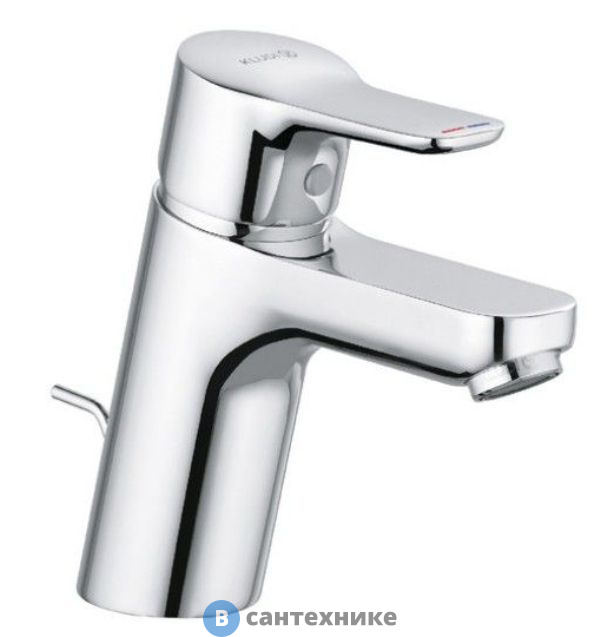Однорычажный смеситель Kludi PURE&EASY 373820565 на умывальник, с донн. клапаном