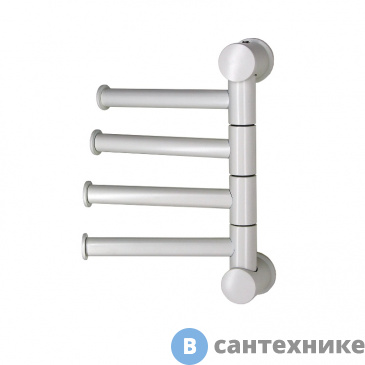 картинка Держатель WasserKRAFT K-1054 WHITE полотенец четверной