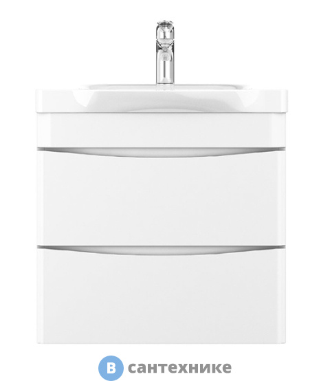 Тумба под раковину AM.PM Like M80FHX0652WG подвесная, 65 см, 2 ящика, белый, глянцевая