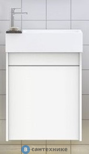 Тумба под раковину Art & MAX FAMILY Family-400-1D-SO-BL подвесная с одной распашной дверцей, Bianco Lucido, 400x220x500