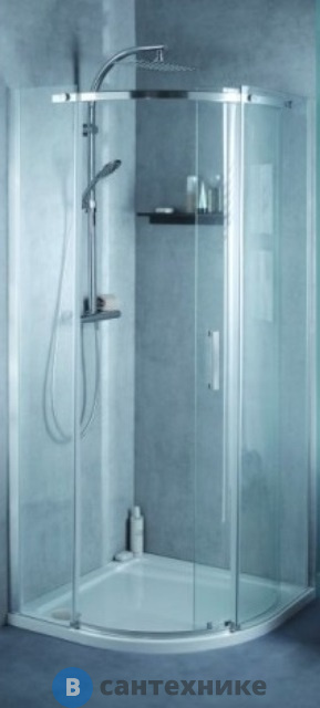 Ограждение Jacob Delafon E22R90R-GA CONTRA круга, правосторонняя /90х90/ (прозр. стекло)