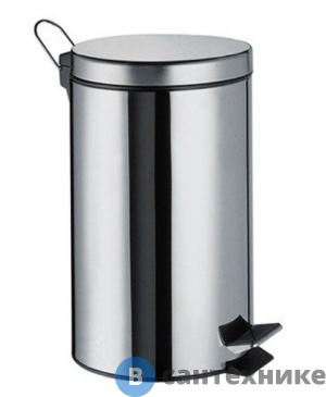 картинка Ведро WasserKRAFT K-633 3 л хромоникелевое покрытие, нержавеющая сталь, ABS - пластик