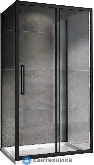 Душевой уголок ABBER Schwarzer Diamant AG30120BH-S80B-S80B без поддона