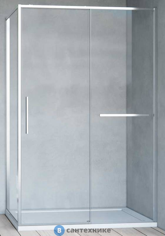 Душевой уголок Vincea Slim Soft VSR-1SS8013CL, 1300*800, хром, стекло прозрачное, без поддона
