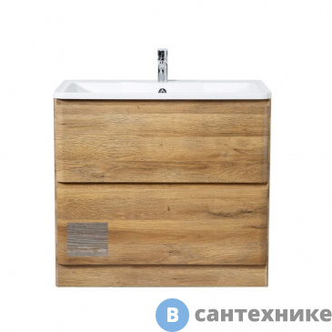 картинка Тумба под раковину BelBagno 80 см ALBANO-800-2C-PIA-PS напольная с двумя выкатными ящиками Pino Scania