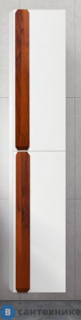 Шкаф BelBagno 33 см AURORA-1600-2A-SC-BL-P-R подвесной, с двумя распашными дверцами с доводчиками, две полки внутри, правосторонний, Bianco Lucido