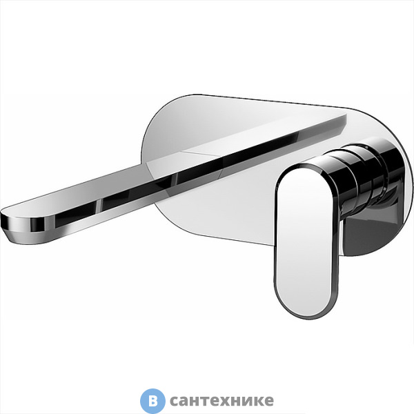 Смеситель CISAL LineaViva LV00551021 однорычажный для раковины из стены, внешняя часть, хром