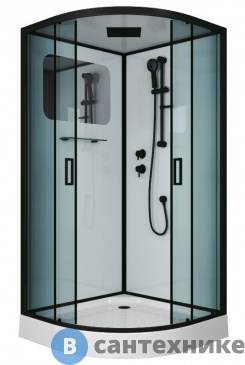 картинка Душевая кабина Niagara NG-6902 black (1000х1000х2100)