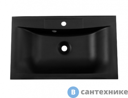 картинка Раковина Art & MAX AM-LAV-750-MR-FP-Nero из искуственного мрамора