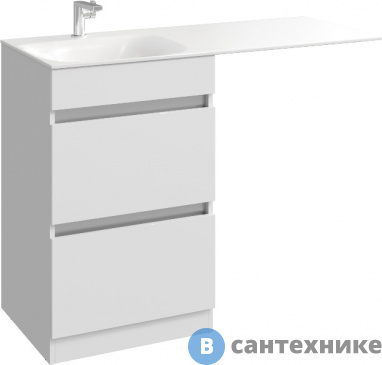 картинка Тумба под раковину Aqwella Forma с ящиками, белый (FOR01052) (Витрина)