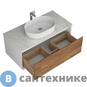 Тумба под раковину SINTESI TESLA 100 malhelbruna с одним ящиком (SIN-TES-MAL-1-100)