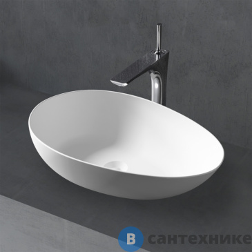 картинка Раковина ABBER Stein AS2615 накладная белая матовая