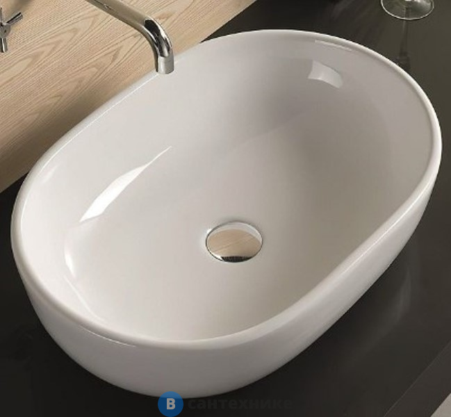 Раковина Art & MAX накладная AM-5006-X, белый, 480х350х140