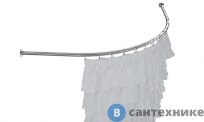 картинка Карниз д/ванн дуга нерж.ст. (Aquanet Jersi 1700*900) (177986)