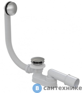 картинка Сифон для ванны AlcaPLAST click/clak металл (A507KM)