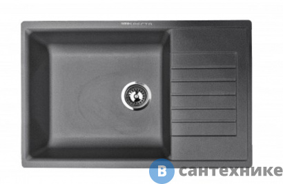 картинка Кухонная мойка RESPECTA Tira RT-78 чёрный опал (RT78.101)