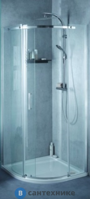 Ограждение Jacob Delafon E22R90L-GA CONTRA круга, левосторонняя /90х90/ (прозр. стекло)