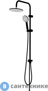 картинка Душевая система Agger Breeze A0193544 без смесителя, чёрный